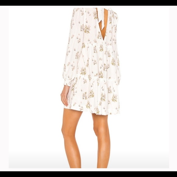 Free People - Floral Boho long sleeve mini Dress - Picture 6 of 11
